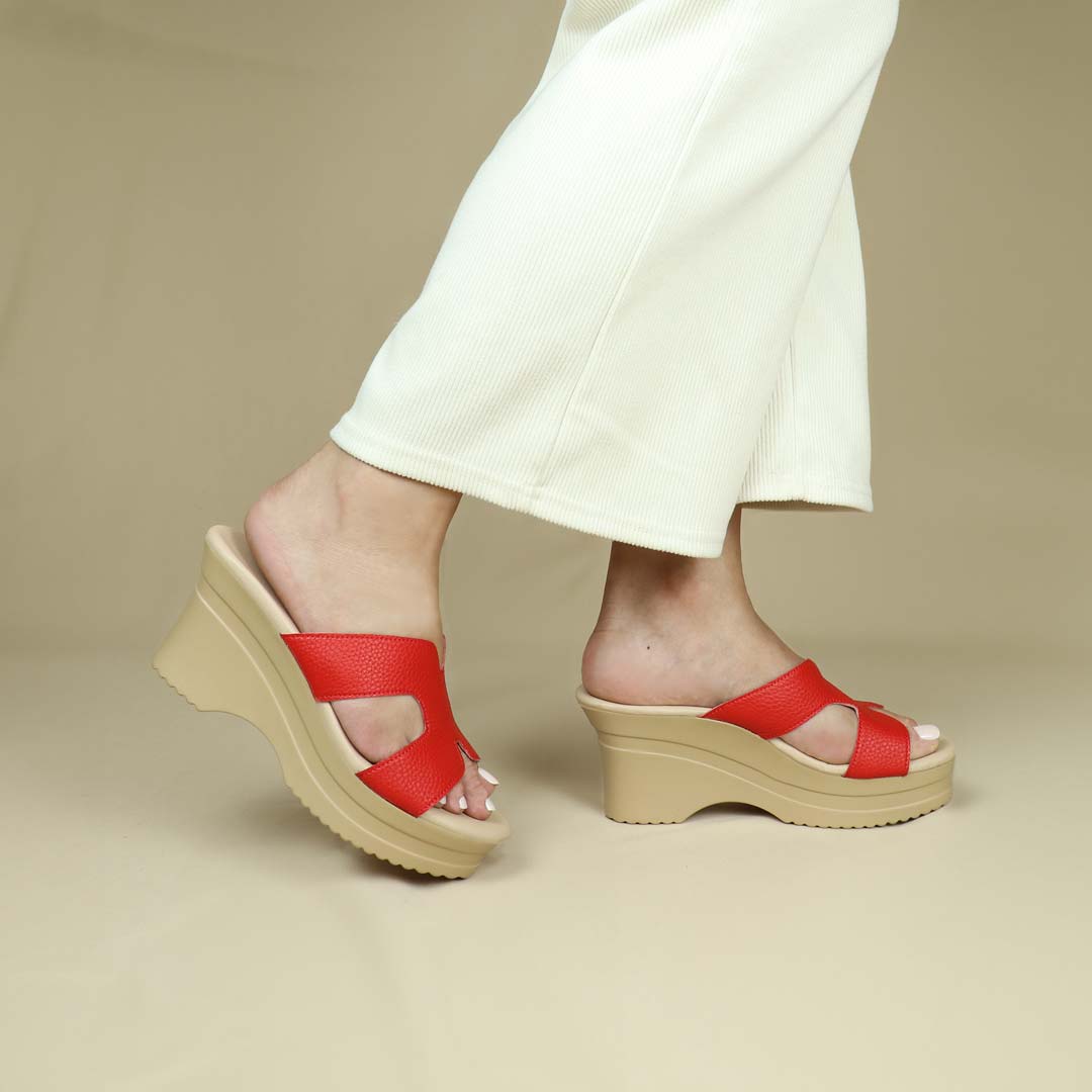 [Add to Cart RM189] Pebble Lychee H-strap Heels 3"inch [Cushioned Footbed Series]