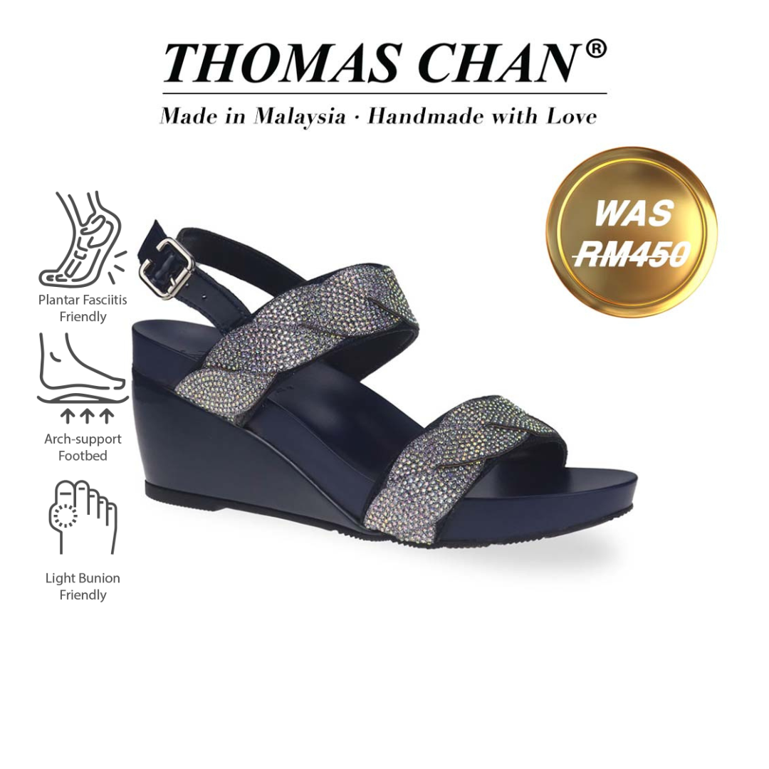 Diamond Braided Slingback Wedges 3" inch [Arch-legance Series]