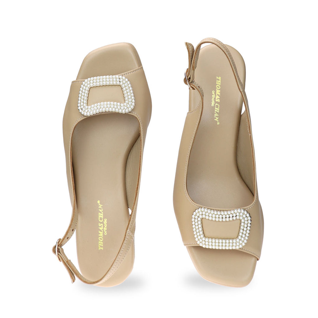 Spring Evening Open-Toe Trapezoid Heels 2" inch [Dinner Series]