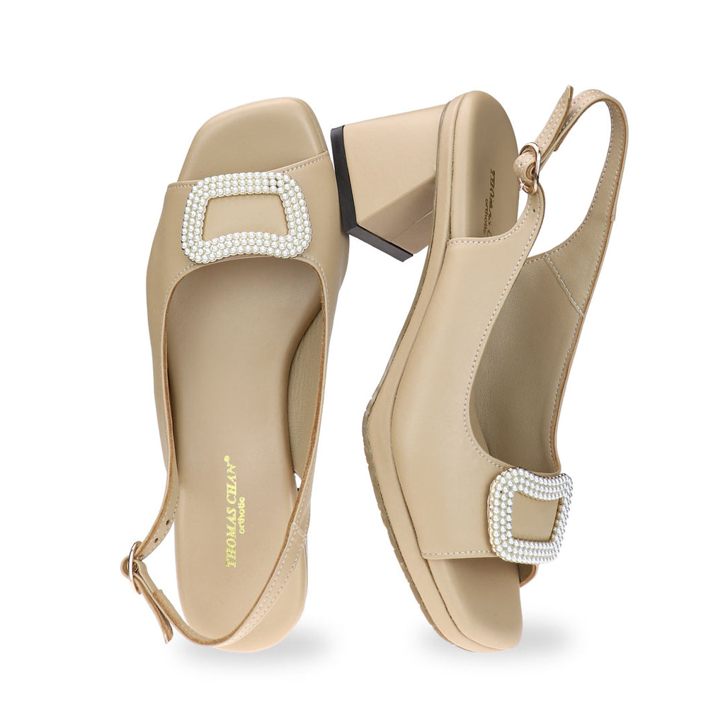 Spring Evening Open-Toe Trapezoid Heels 2" inch [Dinner Series]