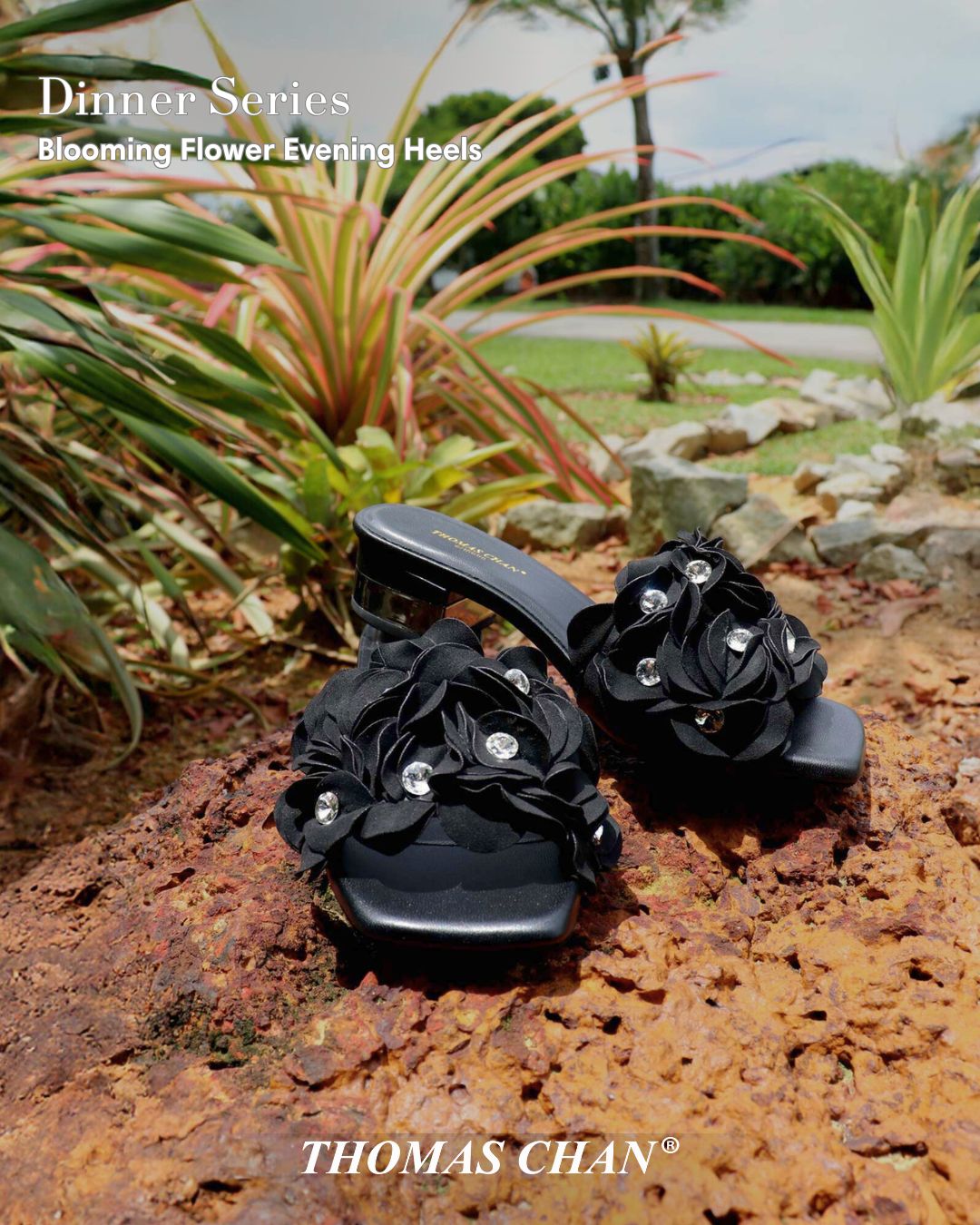 Blooming Flower Evening Heels 1.25" inch [Dinner Series]