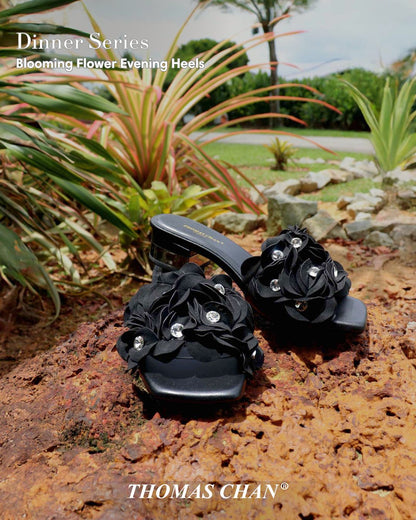 Blooming Flower Evening Heels 1.25" inch [Dinner Series]