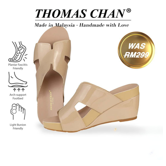 H-Strap Wedge Sandals 3" inch [Arch-legance Series]