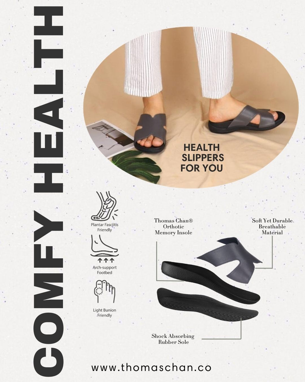 Ultra Comfort Matte Leather Sandals [Comfy Health Series]