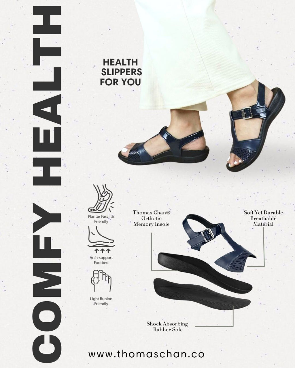 Snake Print Ankle Strap Flat Sandals [Comfy Health Series]