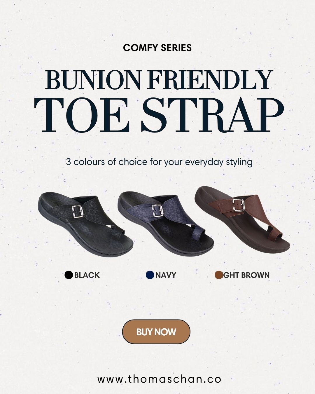 Bunion-Friendly Toe-Strap Flat Sandals [Comfy Health Series][ODD SIZES LEFT]