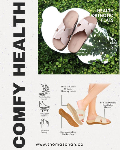 [BEST SELLER] Extra Comfort H-Strap Flats [Comfy Health Series]
