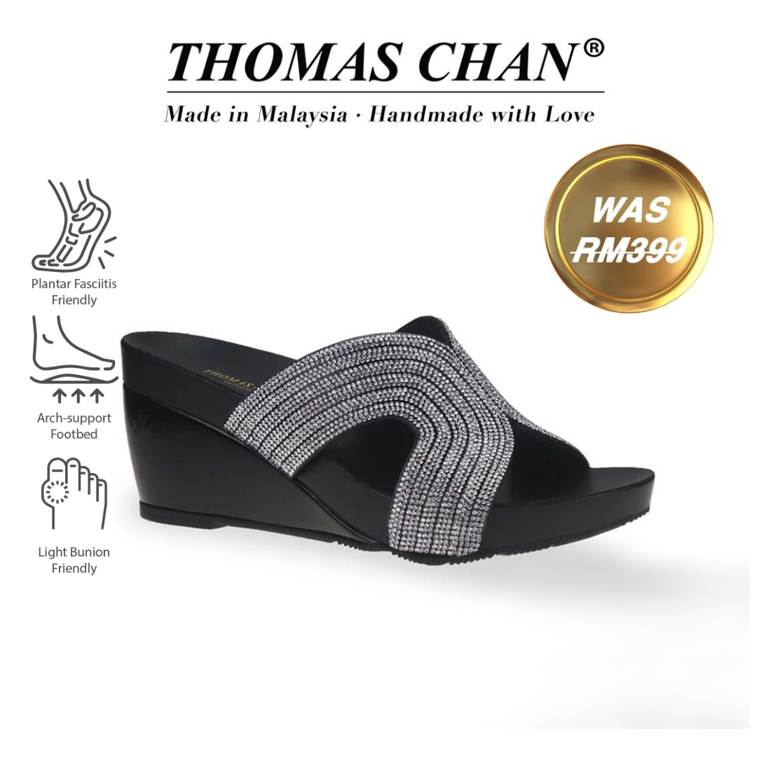 Glow Diamond Detail Wedges 3" inch [Arch-legance Series]