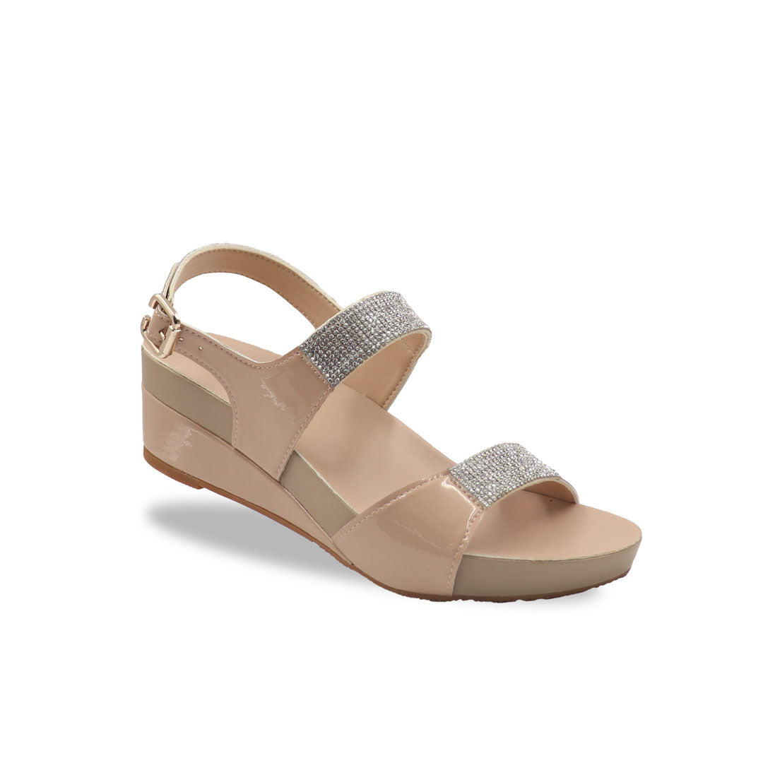 Diamond Strappy Slingback Low Wedges 2" inch [Arch-legance Series]