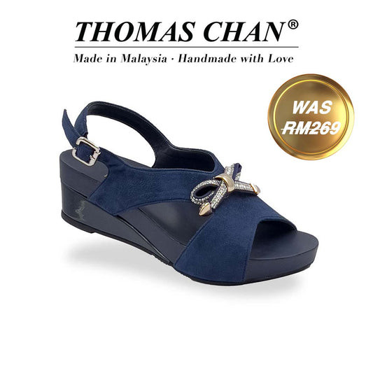 Ribbon Suede Slingback Wedges 2" inch [Arch-legance Series][ODD SIZES LEFT]