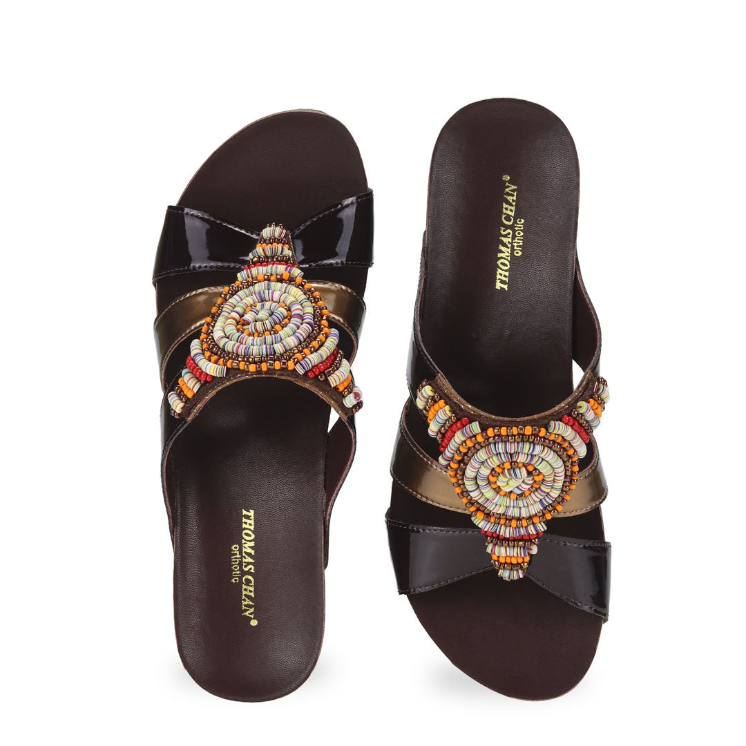 Triple Strap Bead Wedges 3" inch [Arch-legance Series]