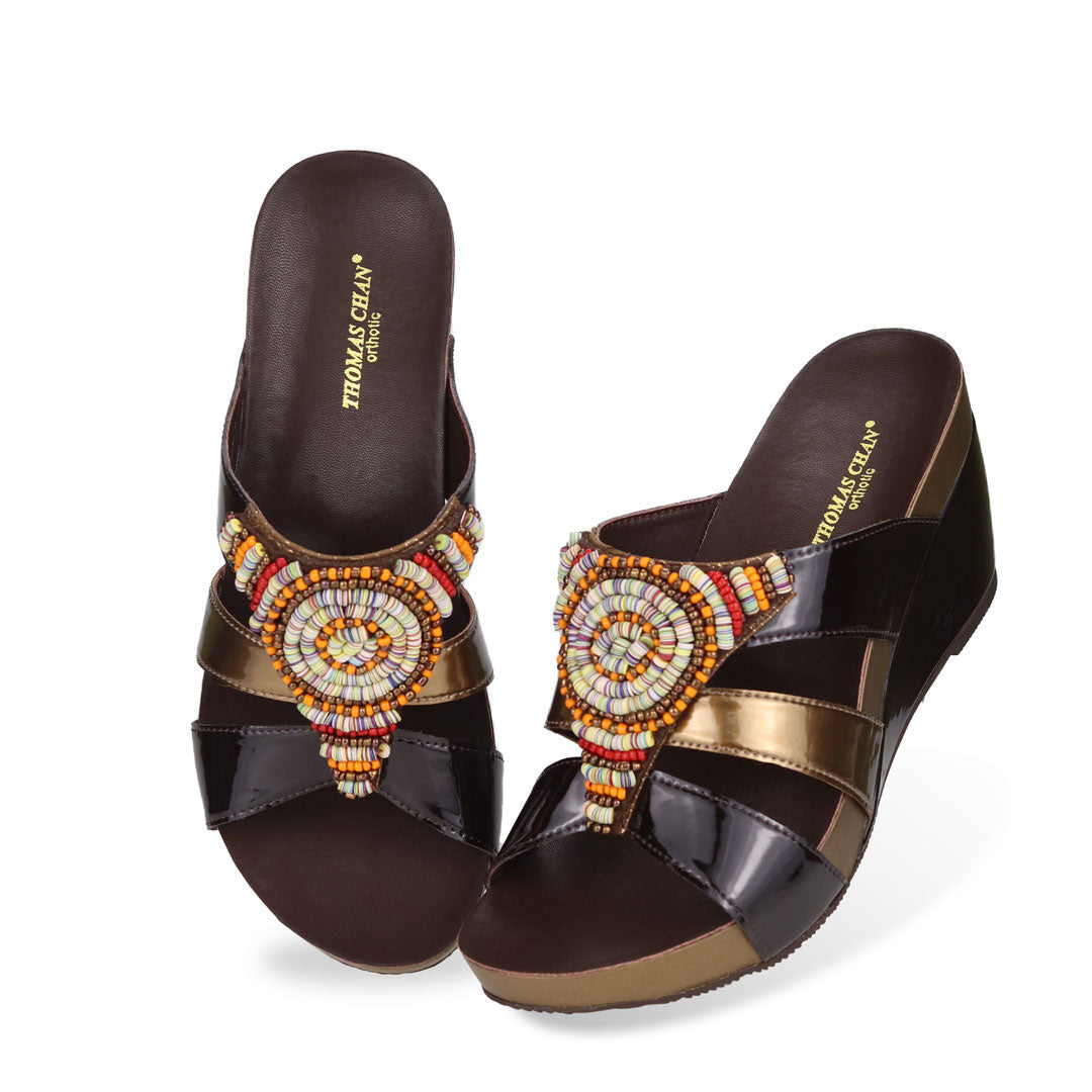 Triple Strap Bead Wedges 3" inch [Arch-legance Series]