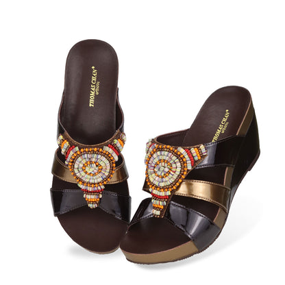 Triple Strap Bead Wedges 3" inch [Arch-legance Series]
