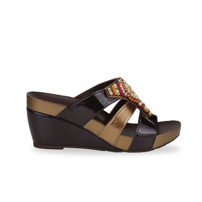 Triple Strap Bead Wedges 3" inch [Arch-legance Series]