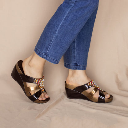 Triple Strap Bead Wedges 3" inch [Arch-legance Series]