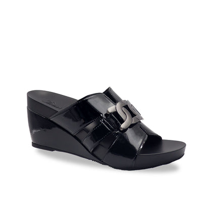 Metallic Buckle High Wedges 3" inch [Arch-legance Series][ODD SIZES LEFT]