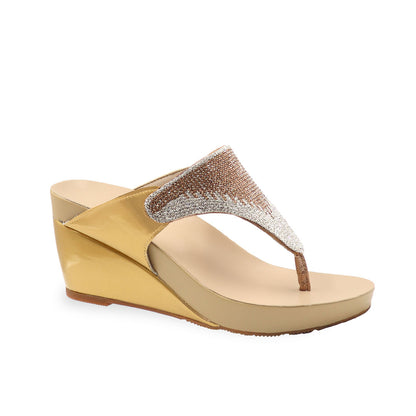 Diamond Embellished Flip-Flop High Wedges 3" inch [Arch-legance Series][ODD SIZES LEFT]