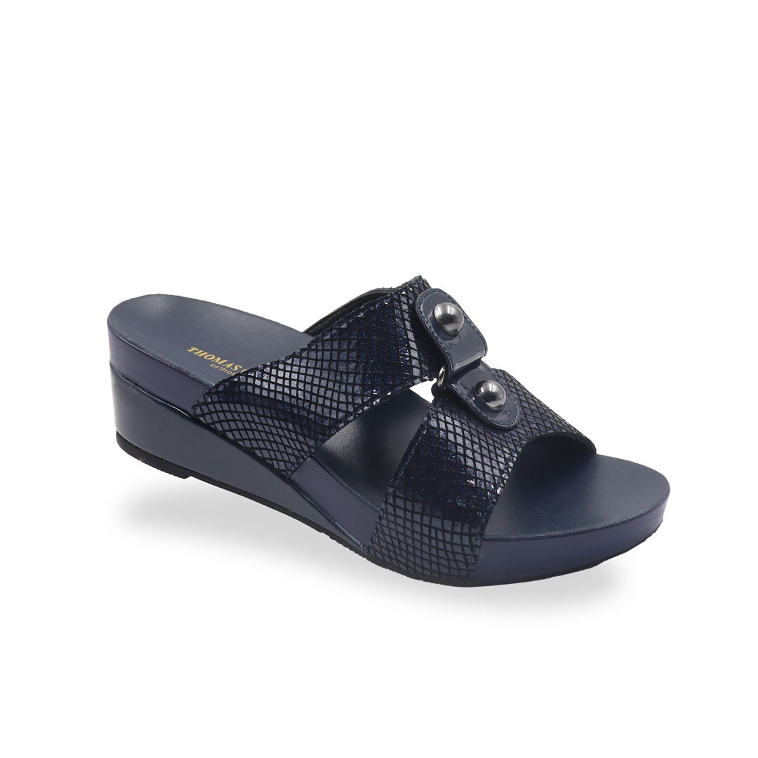 Savanna Leather Print Low Wedges 2" inch [Arch-legance Series][ODD SIZES LEFT]