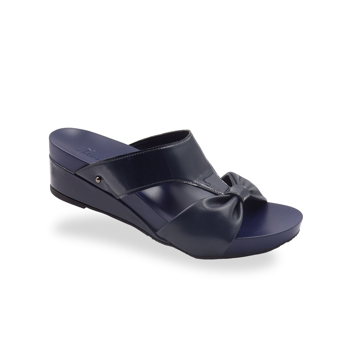 Ribbon Bow Low Wedge Sandals 2" inch [Arch-legance Series][ODD SIZES LEFT]