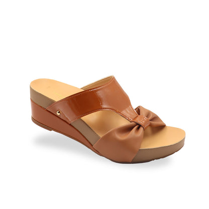 Ribbon Bow Low Wedge Sandals 2" inch [Arch-legance Series][ODD SIZES LEFT]