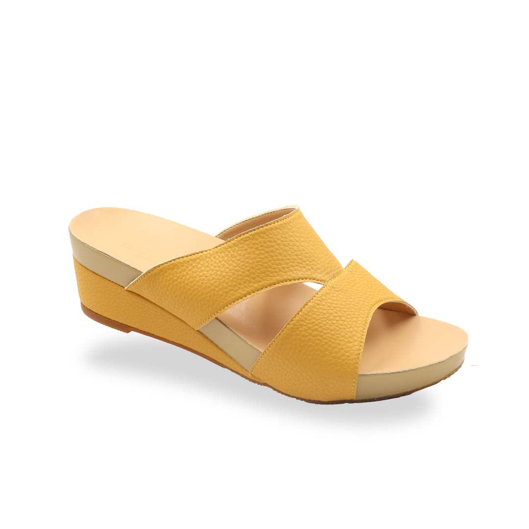 Pebble Lychee Everyday Low Wedge Slides 2" inch [Arch-legance Series]
