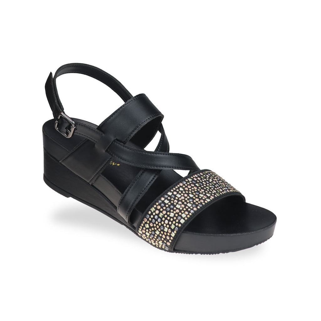Starry Night Strappy Low Wedges 2" inch [Arch-legance Series]