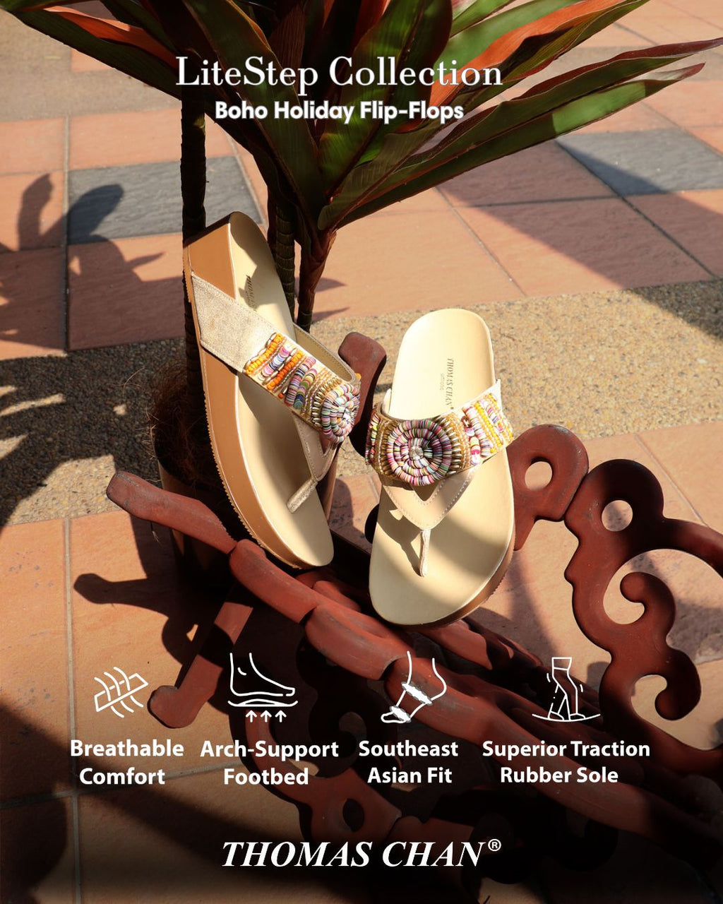 Boho Holiday Flip Flops [LiteStep Collection]