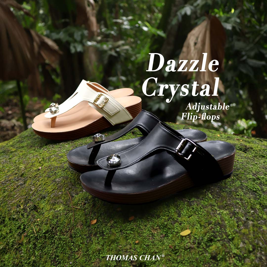 Dazzle Crystal Adjustable Flip-Flops [LiteStep Collection]