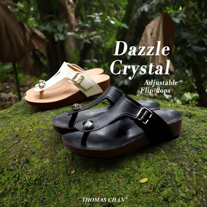 Dazzle Crystal Adjustable Flip-Flops [LiteStep Collection]