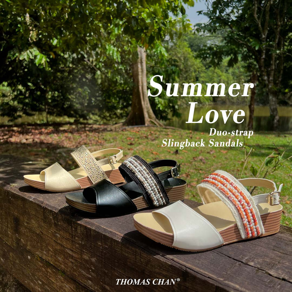 Summer Love Duo-Strap Slingback Sandals [LiteStep Collection]
