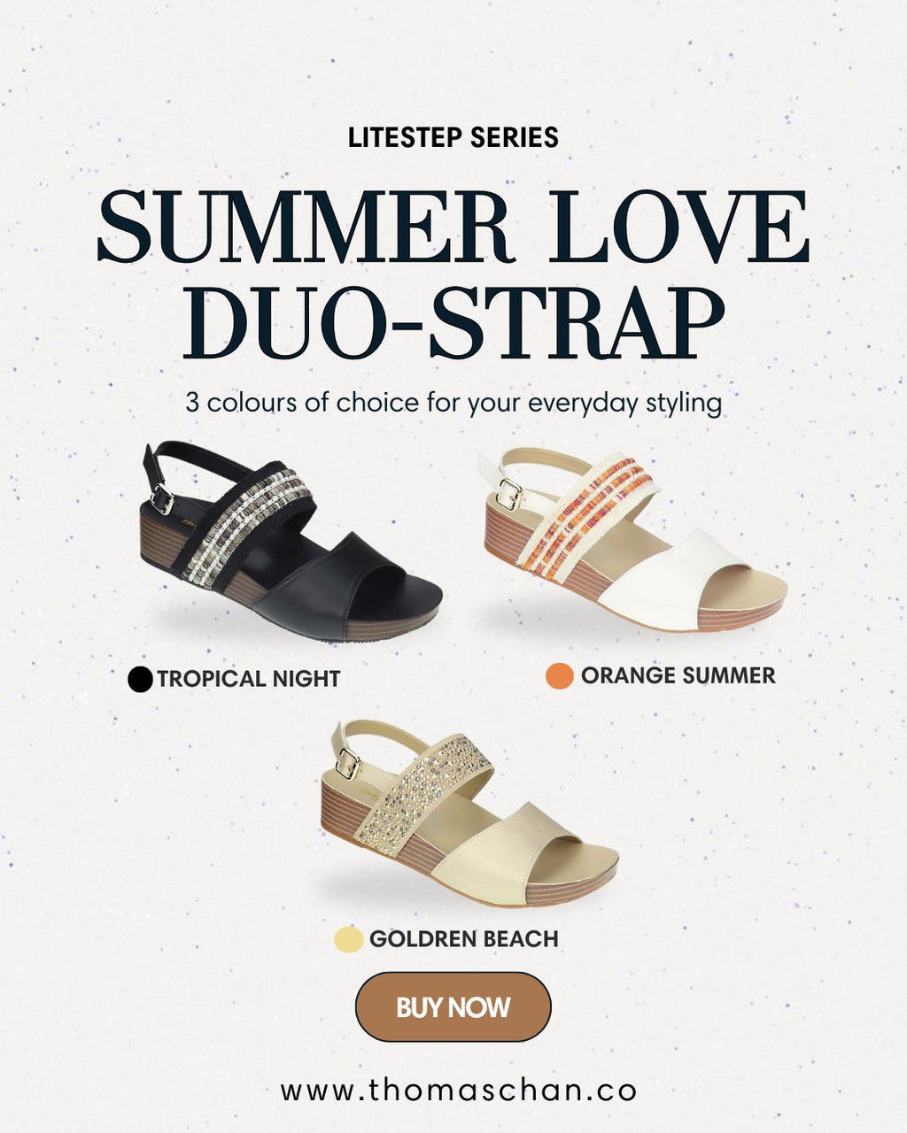 Summer Love Duo-Strap Slingback Sandals [LiteStep Collection]