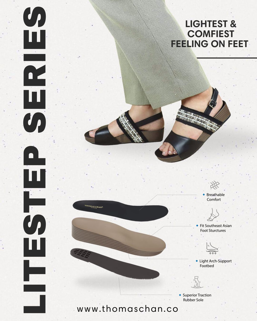 Summer Love Duo-Strap Slingback Sandals [LiteStep Collection]