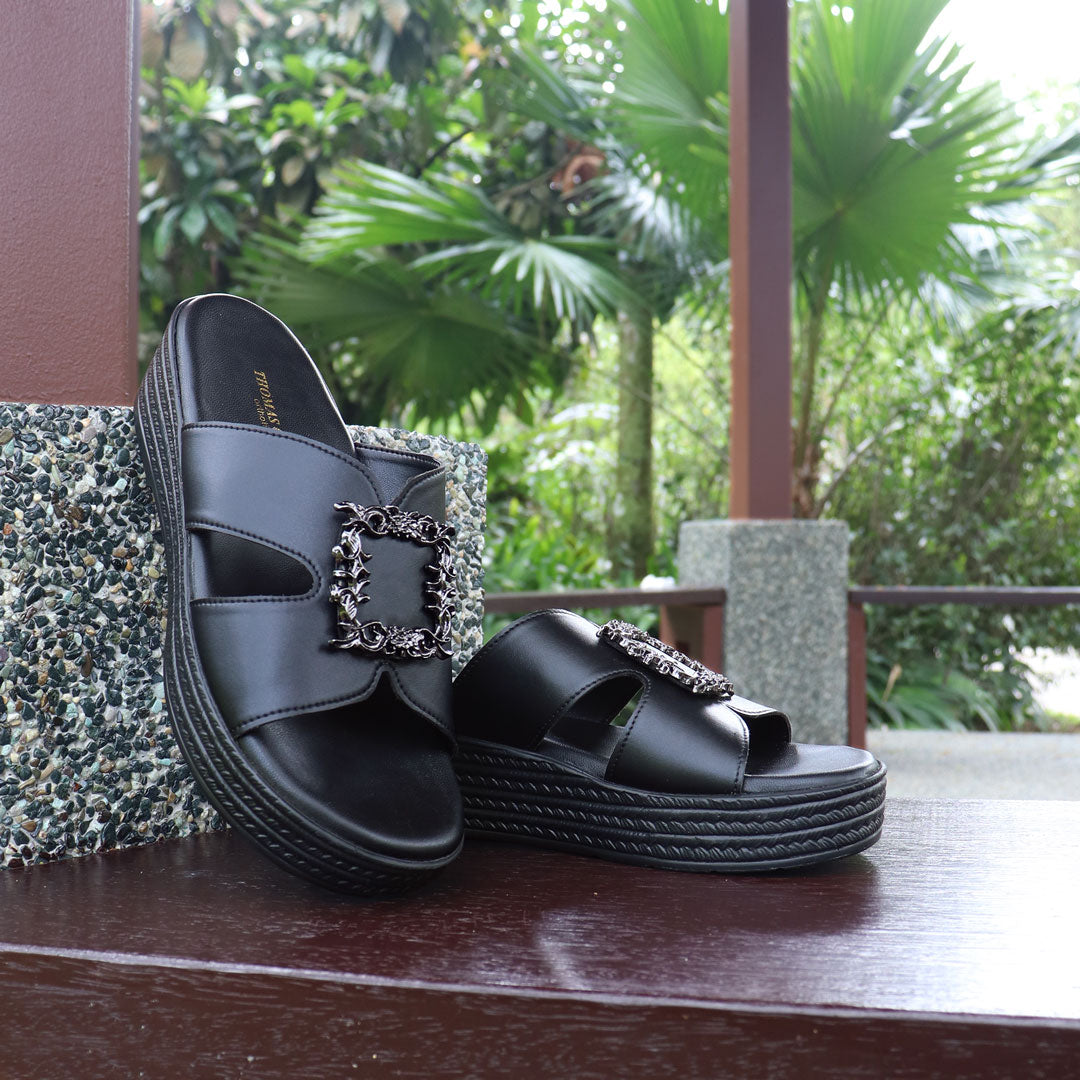 Vintage Frame Flatform Sandals 2"inch [Cushioned Footbed Series]
