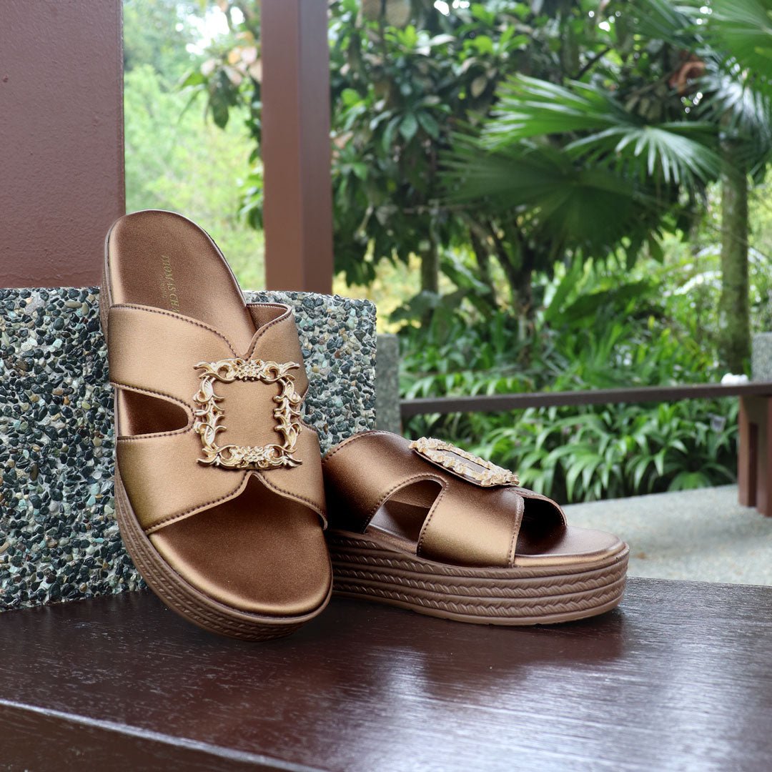 Vintage Frame Flatform Sandals 2"inch [Cushioned Footbed Series]
