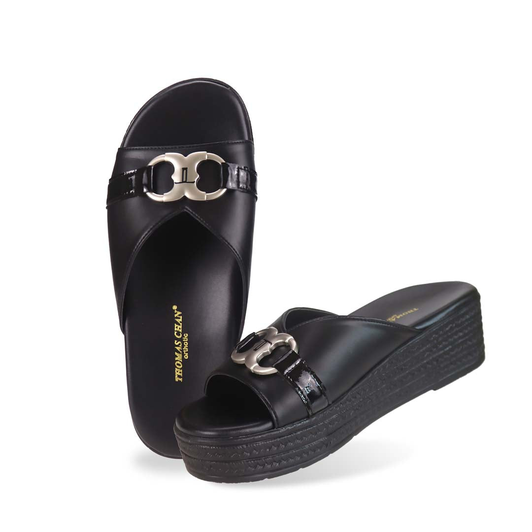 [Add to Cart RM129] Minimalist Buckle Flatform Sandals 2"inch [Cushioned Footbed Series]