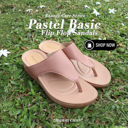 [Add to Cart RM169] Pastel Basic Flip-Flop Sandals 1.5"inch [Bounce Care Collection]