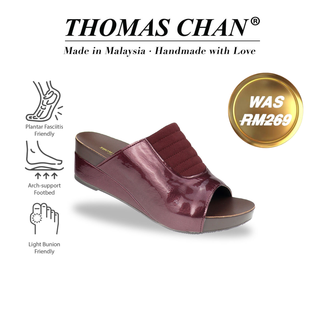 Matte Cushioned Low Wedge Sandals 2" inch [Arch-legance Series]