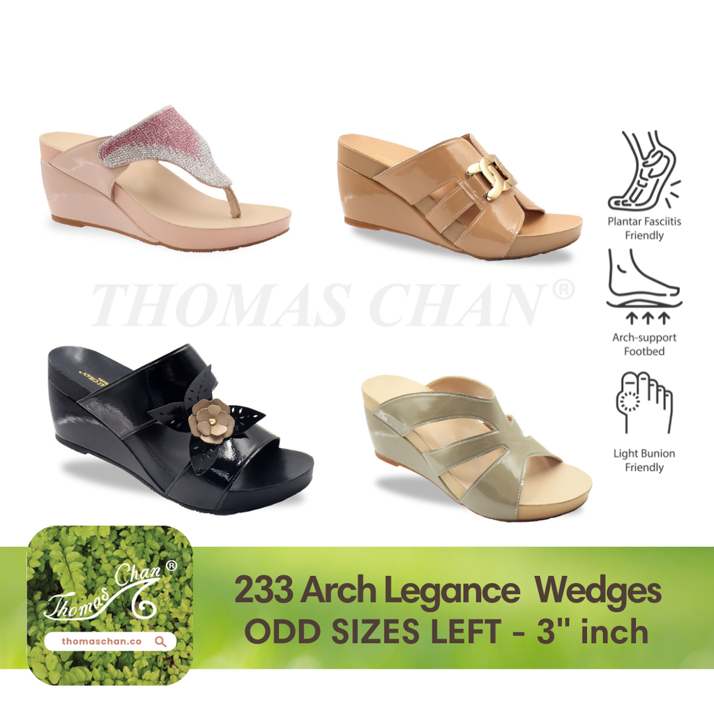[ODD SIZES LEFT] Women Arch-legance Series 3”inch Orthotic Wedges