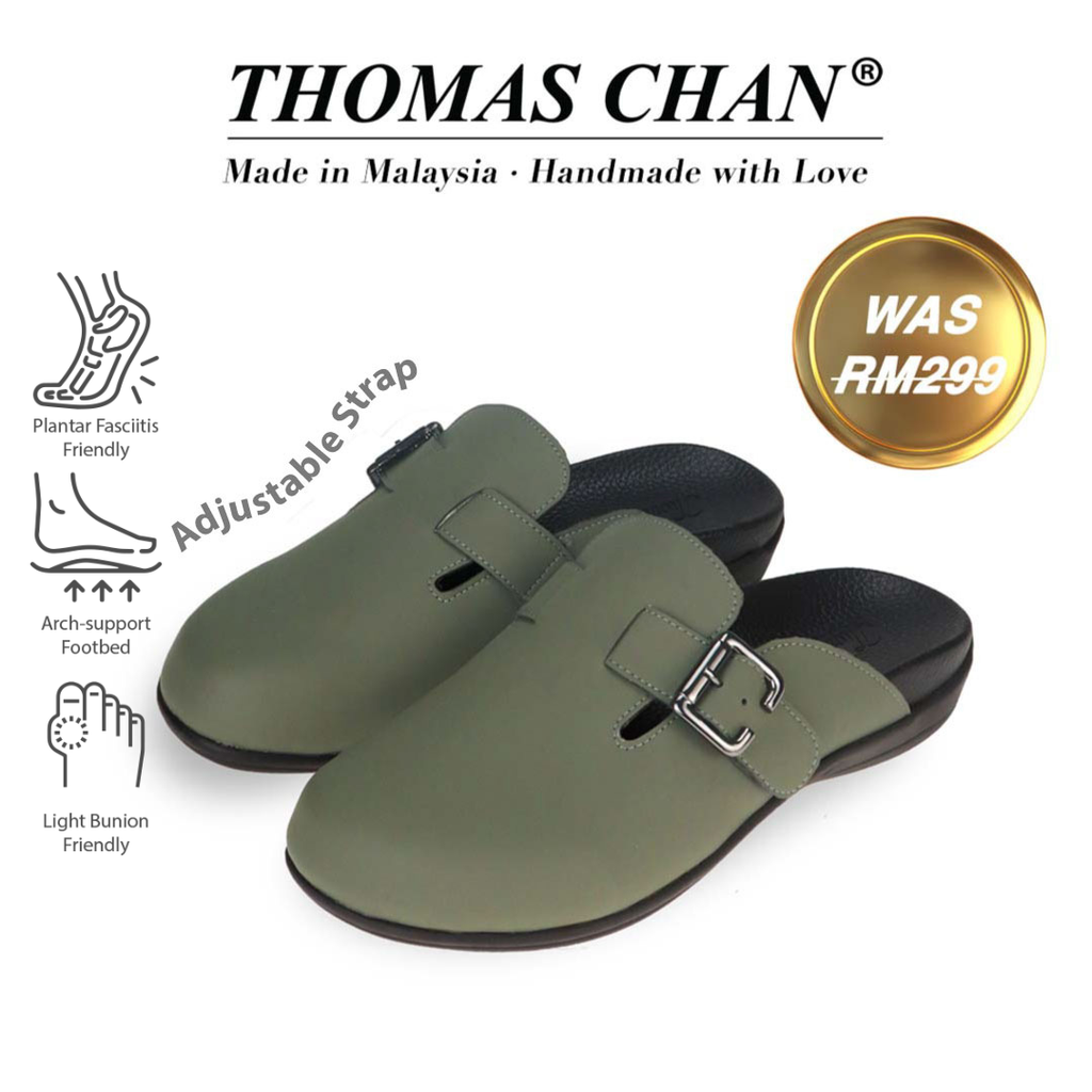 [Wide-Fit] Closed Toe Buckle Clog Sandals [Comfy Health Series]
