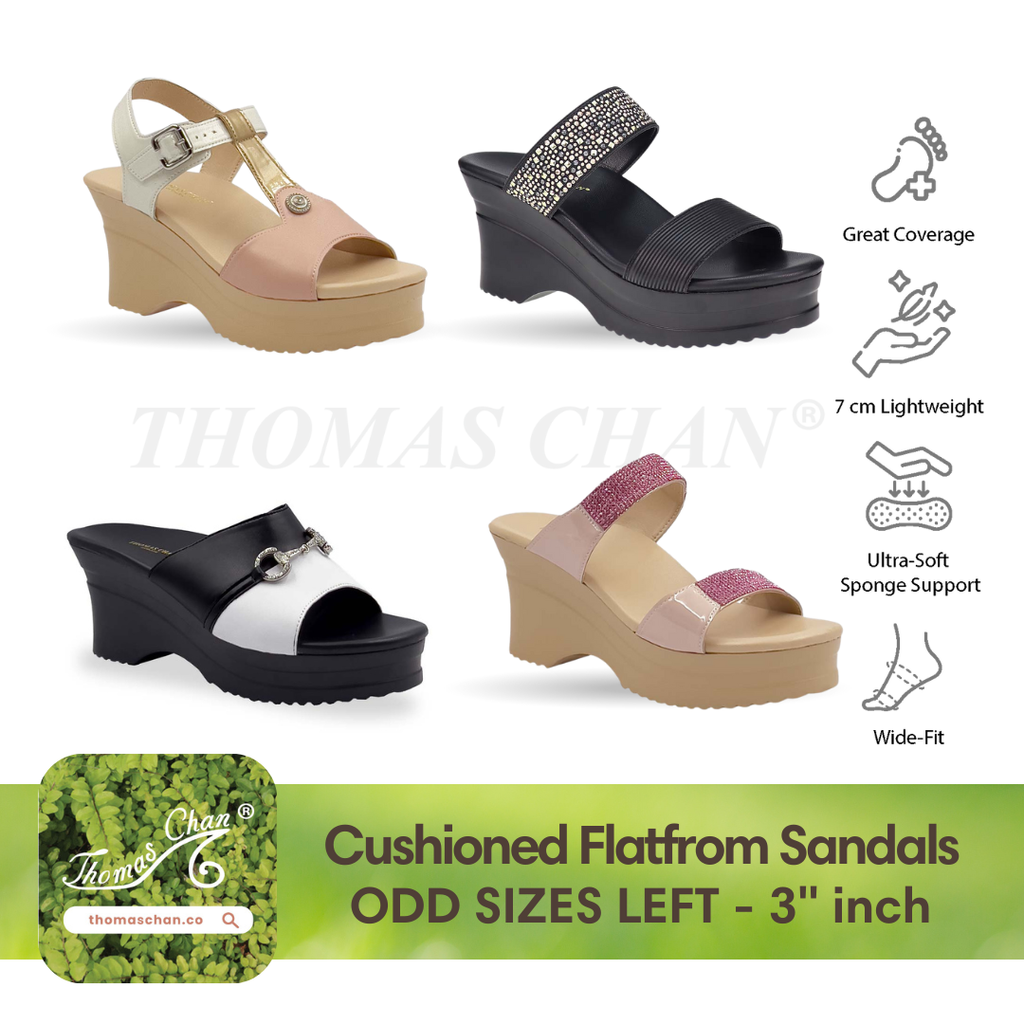 [THOMAS CHAN] Women Cushioned Footbed Series 3" [ODD SIZES LEFT]