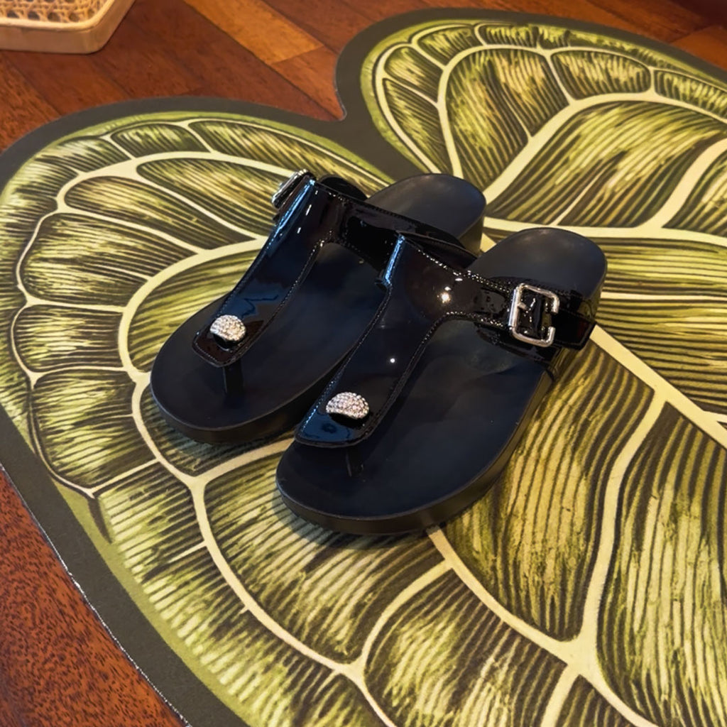 Dazzle Rhinestone Adjustable Flip-Flops [LiteStep Collection]