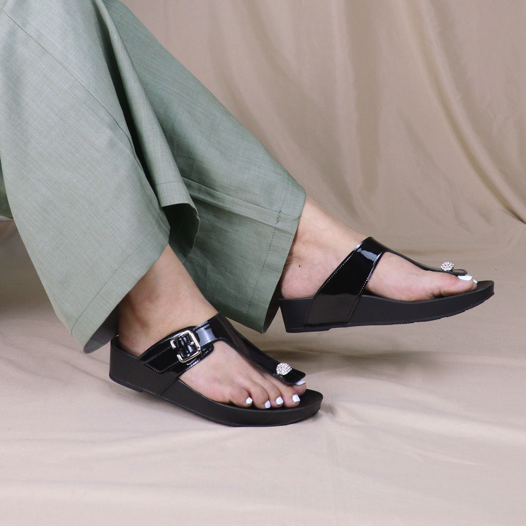 Dazzle Rhinestone Adjustable Flip-Flops [LiteStep Collection]