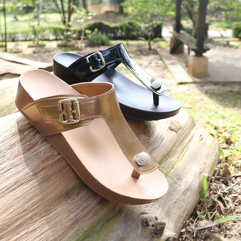 Dazzle Rhinestone Adjustable Flip-Flops [LiteStep Collection]