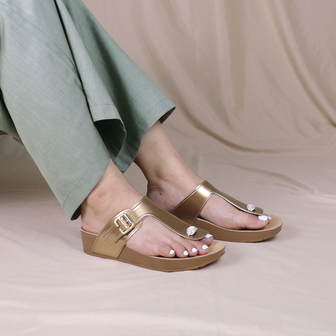 Dazzle Rhinestone Adjustable Flip-Flops [LiteStep Collection]