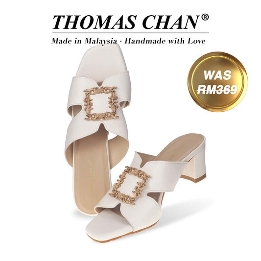 Elegant Decor Slide On Heeled Sandals 2" inch [Dinner Series][White/Caramel/Pink/Black]