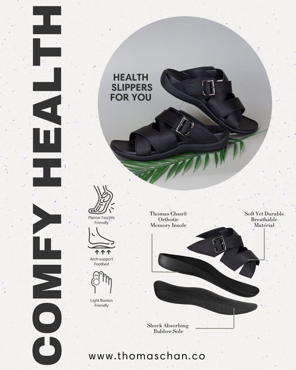 Men Multi Straps Buckle Sandals [Comfy Health Series]