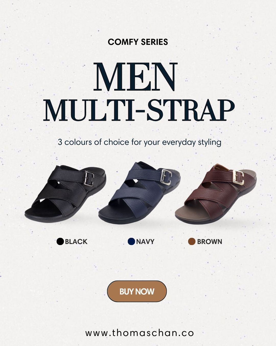 Men Multi Straps Buckle Sandals [Comfy Health Series][ODD SIZES LEFT]