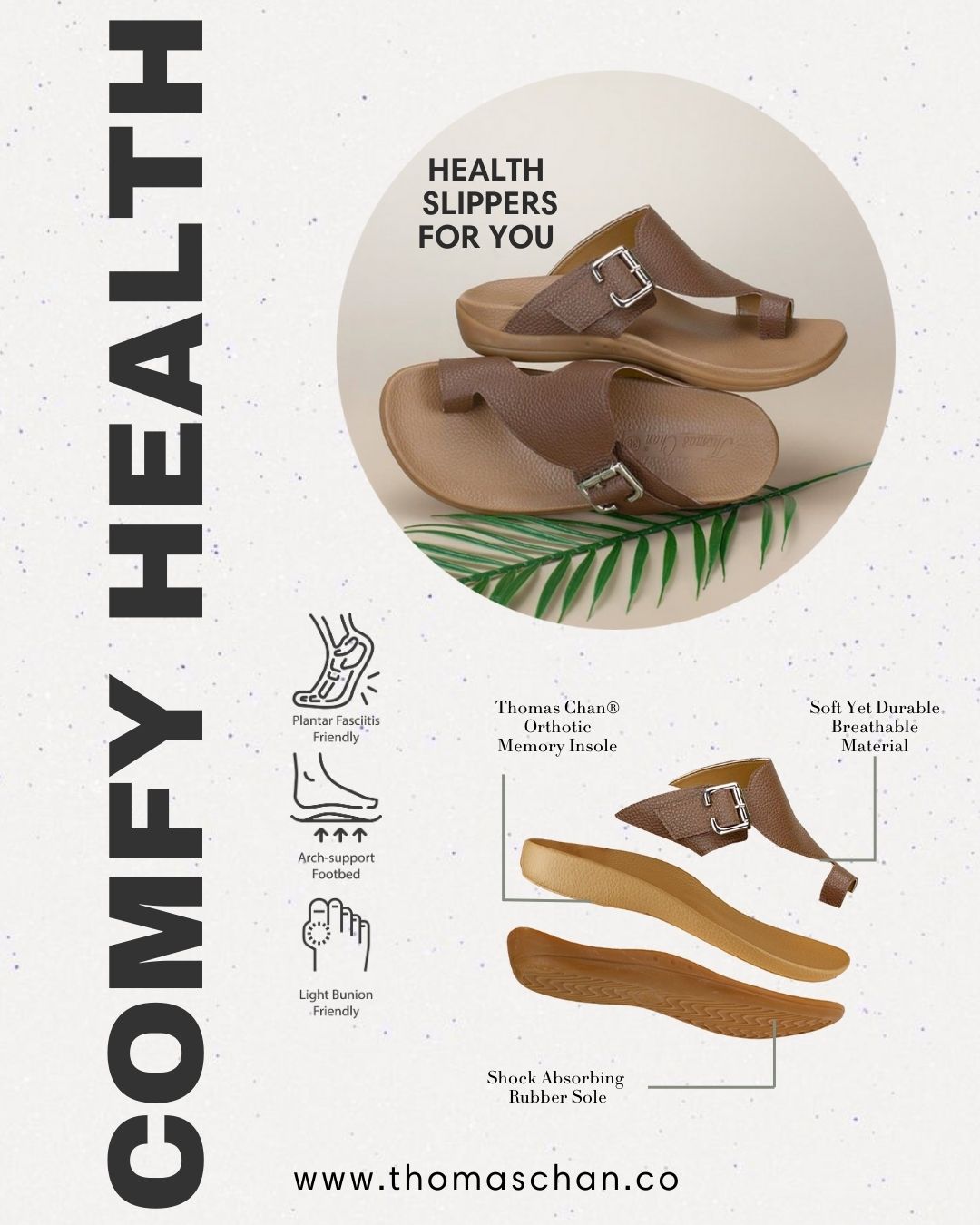 Men Toe Loop Buckle Sandals [Comfy Health Series][ODD SIZES LEFT]