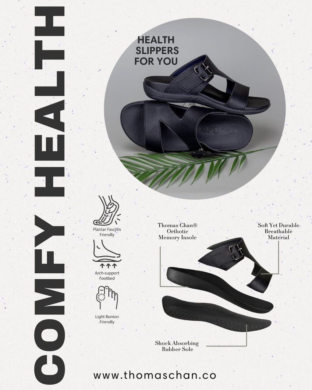 Men Zig Zag Buckle Sandals [Comfy Health Series]