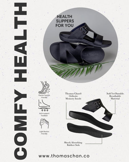 Men Zig Zag Buckle Sandals [Comfy Health Series][ODD SIZES LEFT]
